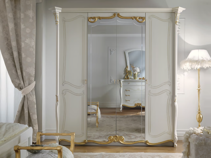 LA FENICE - Mirrored wooden wardrobe _ CASA +39